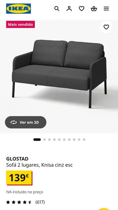Sofá de 2 Lugares
