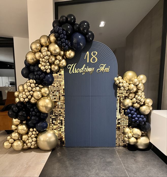 Dekoracje balonowe Scianka balonowa Chrzciny Komunie 18-stki Eventy