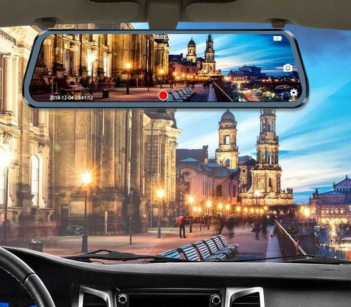 KAMERA Lusterko cały wyświetlacz do cofania tylna i przednia detekcja