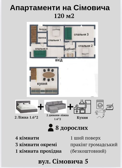 4х кімнаті апартаменти історична частина