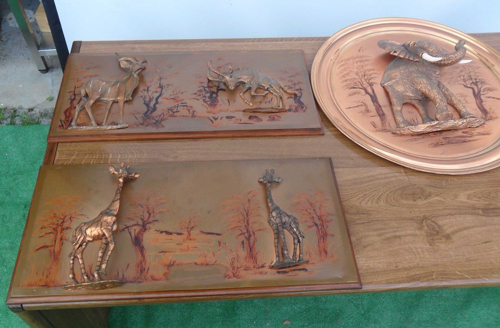 Quadros grandes em cobre - relevo - diversos