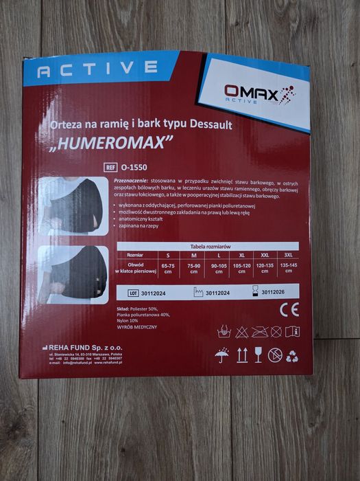 Orteza na bark omax active