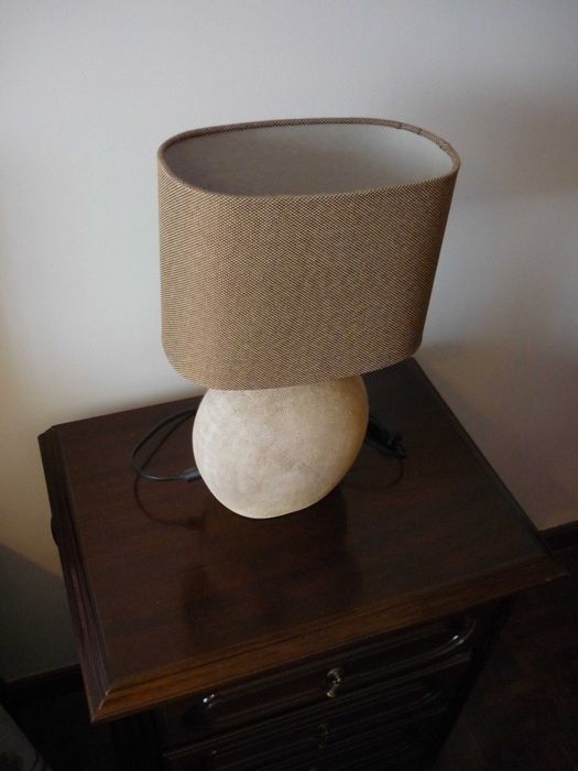 candeeiro cerâmico com abatjour PREÇO DO CONJUNTO