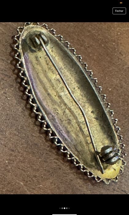 Broche antigo em prata