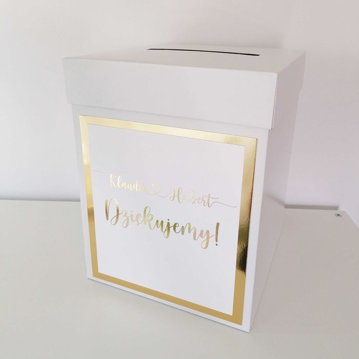 Pudełko na koperty ze złoceniem