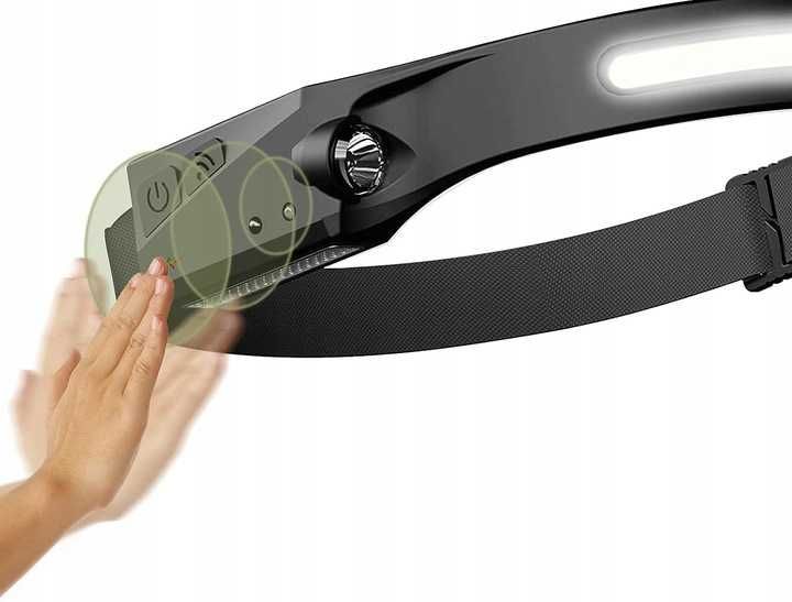 LATARKA CZOŁÓWKA akumulatorowa pasek LED wodoodporna IPX na głowę