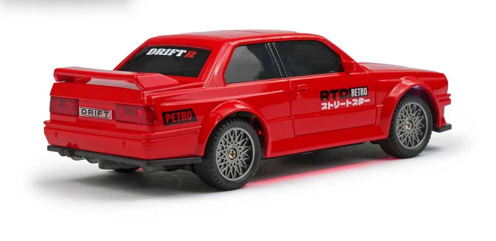 Дрифт машинка на радіокеруванні BMW M3 E30 Mini Drift 1:43 4WD до 15 км/год LED-підсвітка USB-зарядка комплект для дрифту