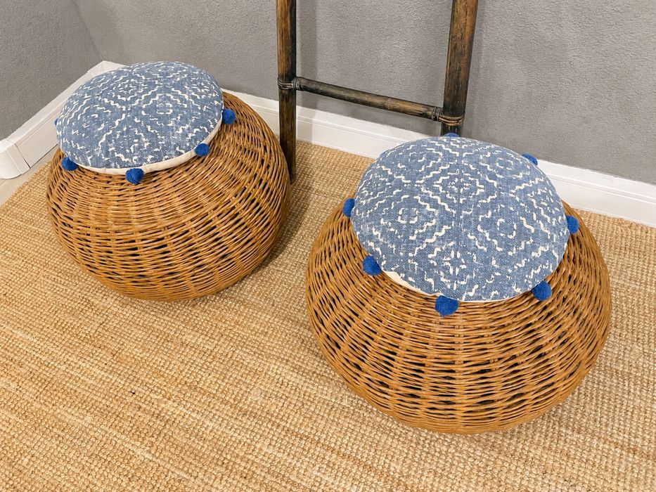 banco banqueta puff mesa verga rattan palhinha oriental indonésia rustico