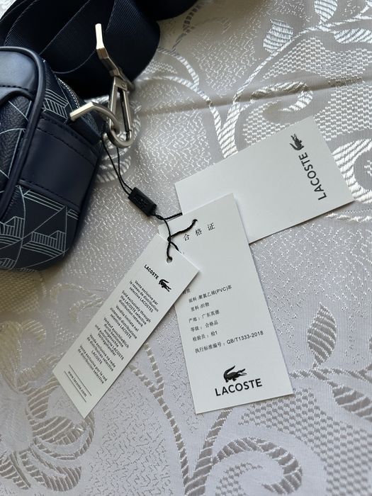 Сумка Lacoste BLUE Monogram | Crossbody | мессенджер | лакоста лакосте