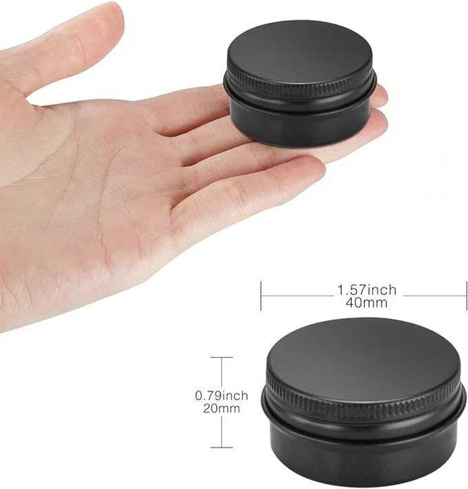 Pojemniczki Kosmetyczne MELLIEX 20Szt Aluminiowe z Zakrętkami Etykiety