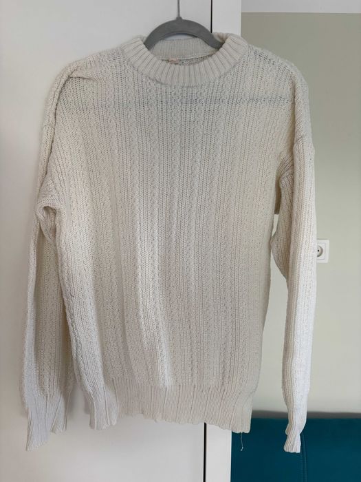 Biały sweter Handmade M