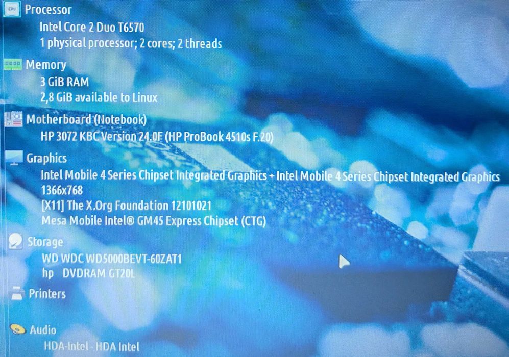 Portátil HP Probook 4510s antigo