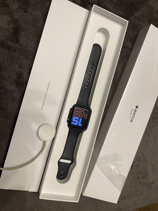 その他 APPLE WATCH3 42 SGALANTBK140-210 O-2164 Apple Watch Series 3 42mm GPS Space Gray Aluminum Case with Black