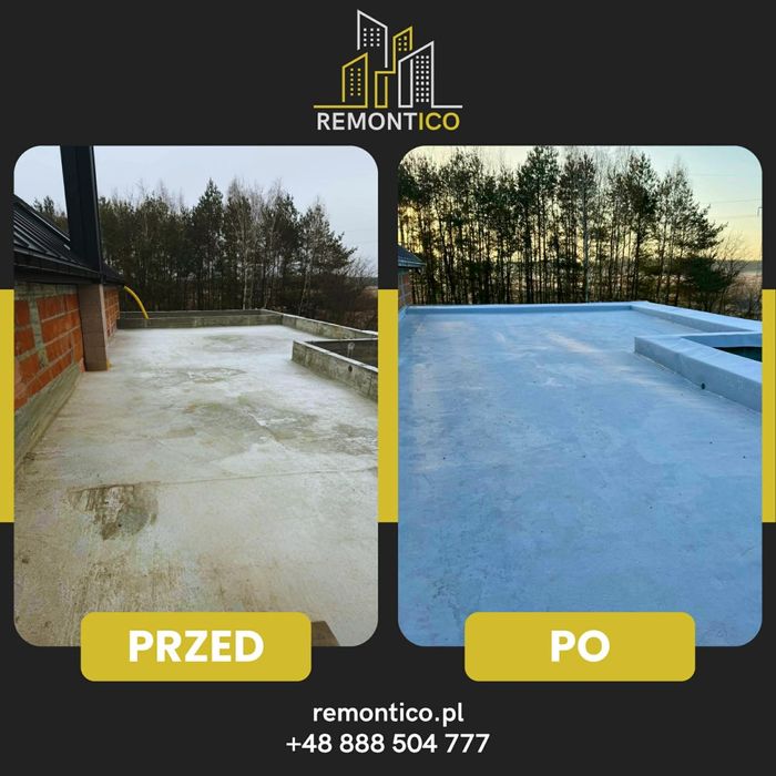 Hydroizolacje dachów płaskich tarasów balkonów i tarasów