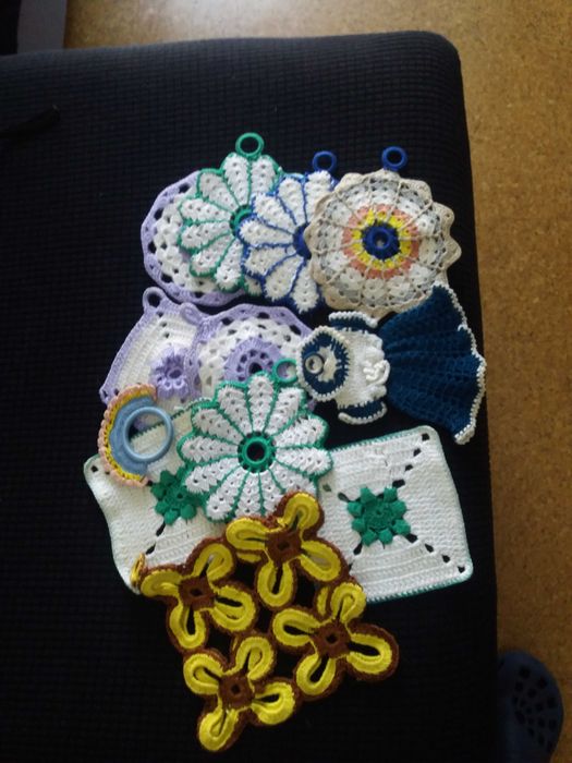 Pegas em crochet varias cores e tamanhos