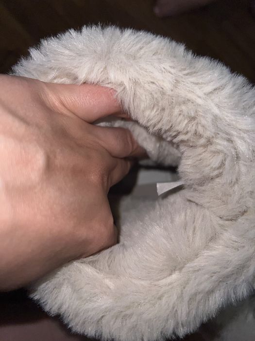 Ботинки меховые бежевые