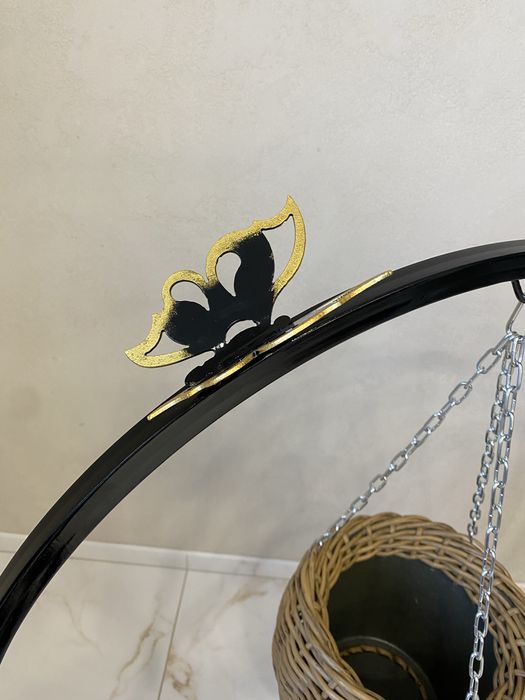 Садовий декор / Металеве кільце для підвісних кашпо