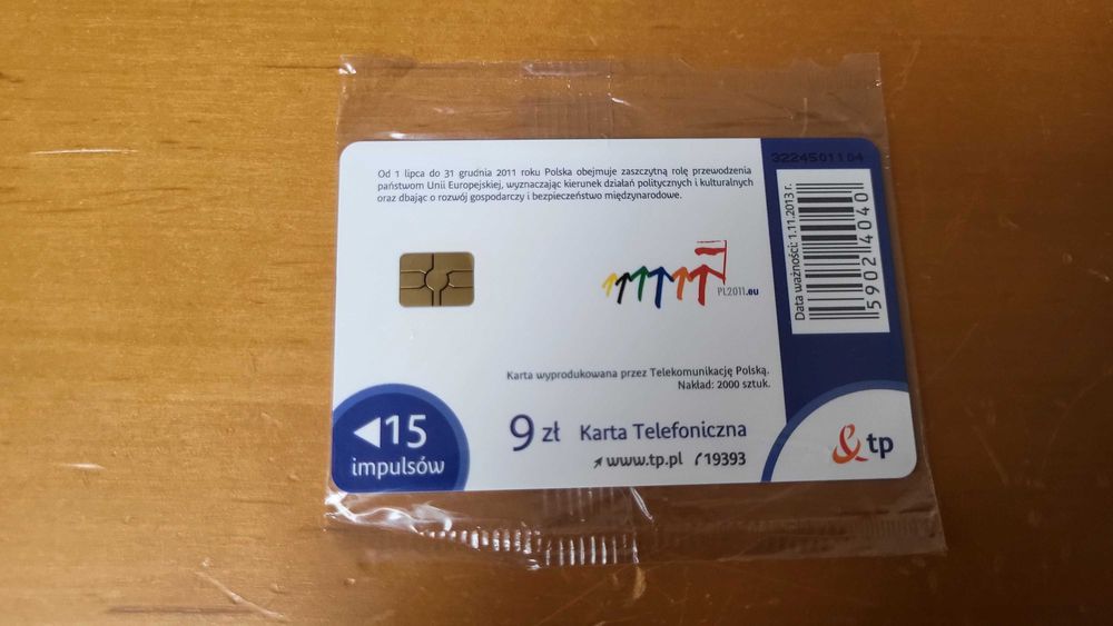 Pełna karta telefoniczna chipowa 67KS - nowa w blistrze