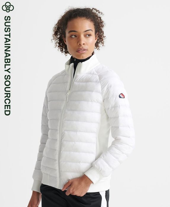 Kurtka pikowana biała Superdry L