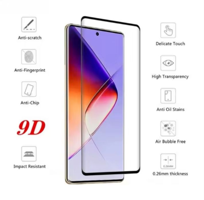 Защитное стекло для Infinix not 40 pro изогнутое