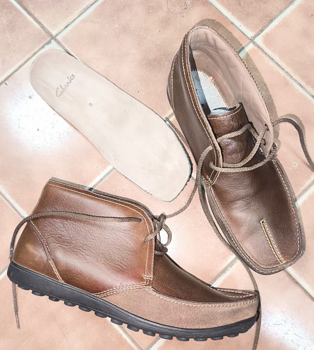 Мокасины высокие CLARKS ,кожа 27см 41.5р.