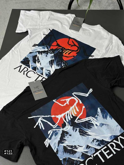 XS - XXL • Новая Футболка ARCTERYX SunSet • Чорна / Біла