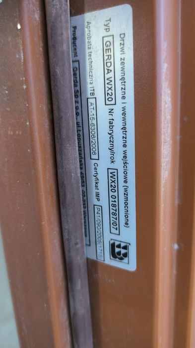 Drzwi antywłamaniowe zewnętrzne Gerda 90