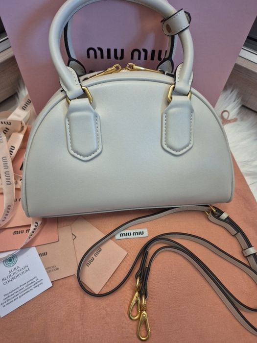 Сумка Miu Miu 24×14×8 см молочна