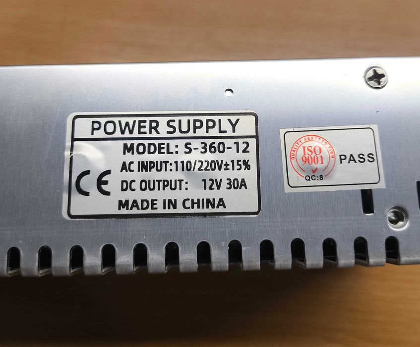 Zasilacz przemysłowy impulsowy MEISHILE S-360-12 DC12V/30A 360W [2403]