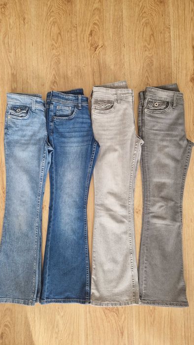 Jeansy dzwony dla dziewczynki H&M 140 9-10 lat