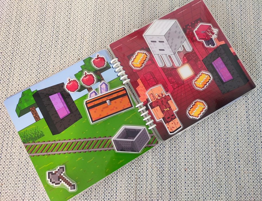 Майнкрафт альбом на липучках. Minecraft