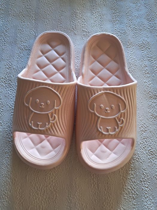 Klapki damskie rozmiar 40-41 pudrowy róż