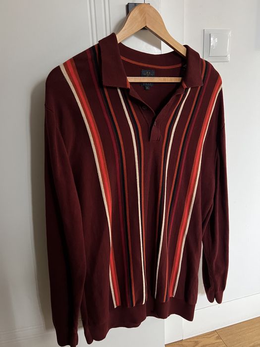 Next męski sweter Polo paski vintage