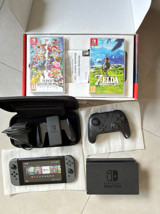 Consola Nintendo switch + Pro controller + jogos