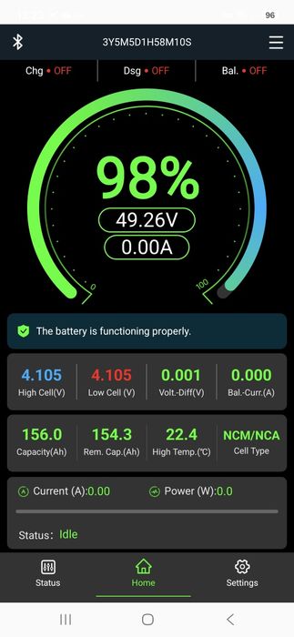 акб аккумулятор li nmc lg vw 48v 12s2p 6.85kwth 156ah для инвертора