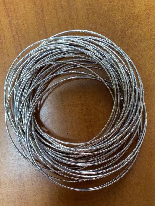 Металлические тонкие круглые браслеты кольца набор из 30 шт.