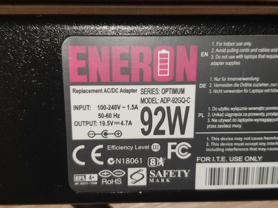 Zasilacz Ładowarka Sony Vaio 90W 19,5V 4,7A Wtyk 6,5x4,4mm Stan Bdb