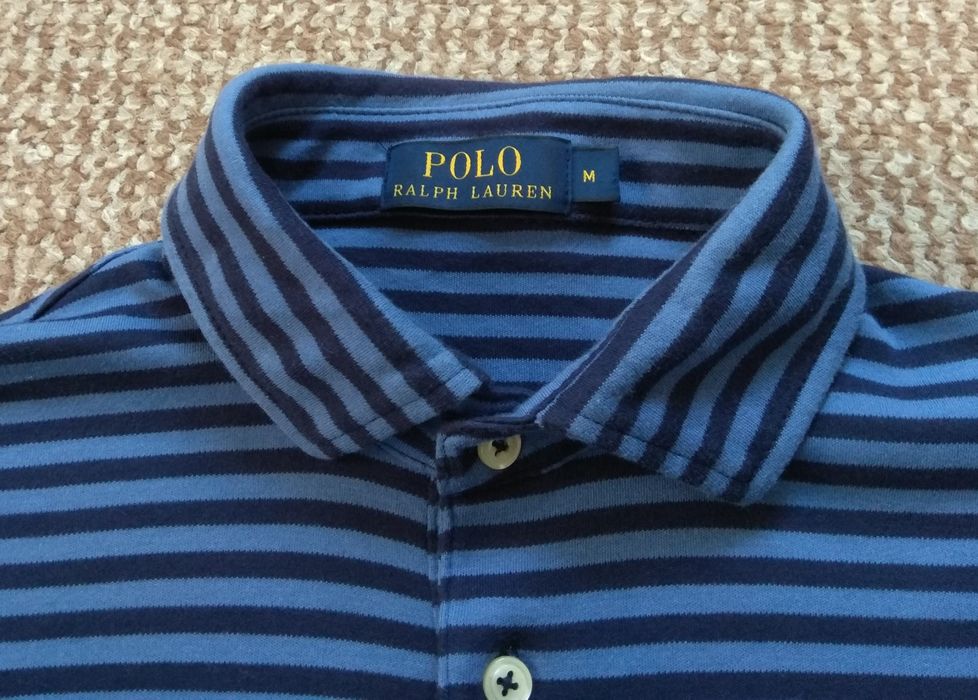 Ralph Lauren Polo поло футболка оригинал M синяя в полоску