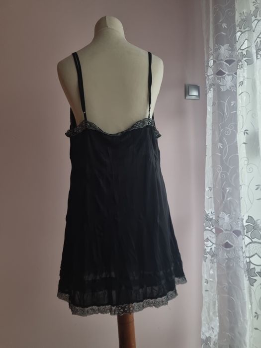 Czarna halka ,koszula nocna XL/ XXL
