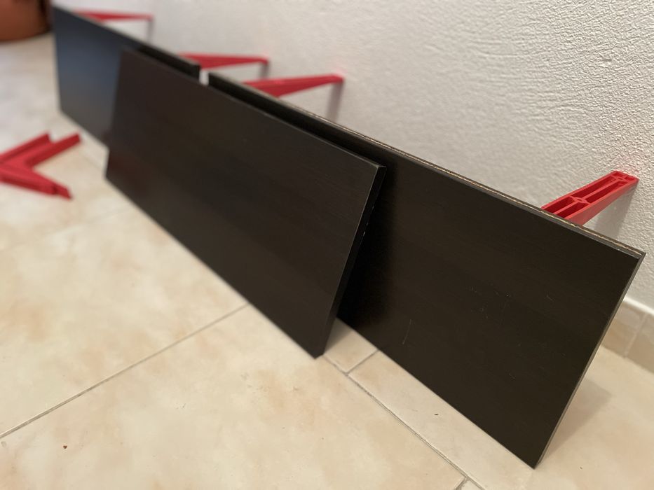 Conjunto de 3 Prateleiras Ikea Castanho Escuro 60x23cm