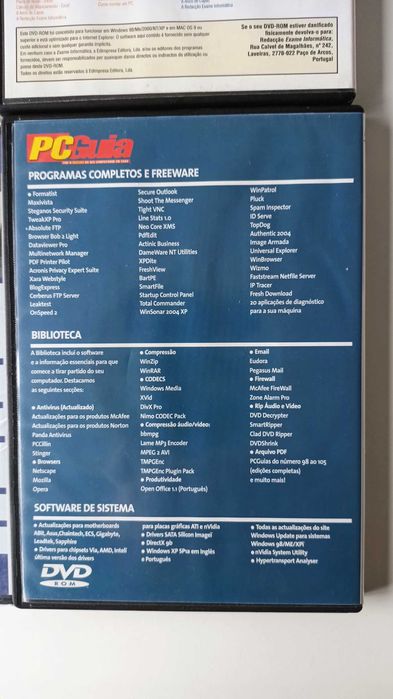 4 DVD - PC e MAC - diferentes programas informáticos e jogos