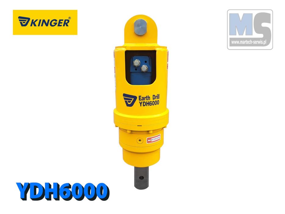 Wiertnica hydrauliczna do minikoparki KINGER YDH6000 125kg 5-7t GW 2lata