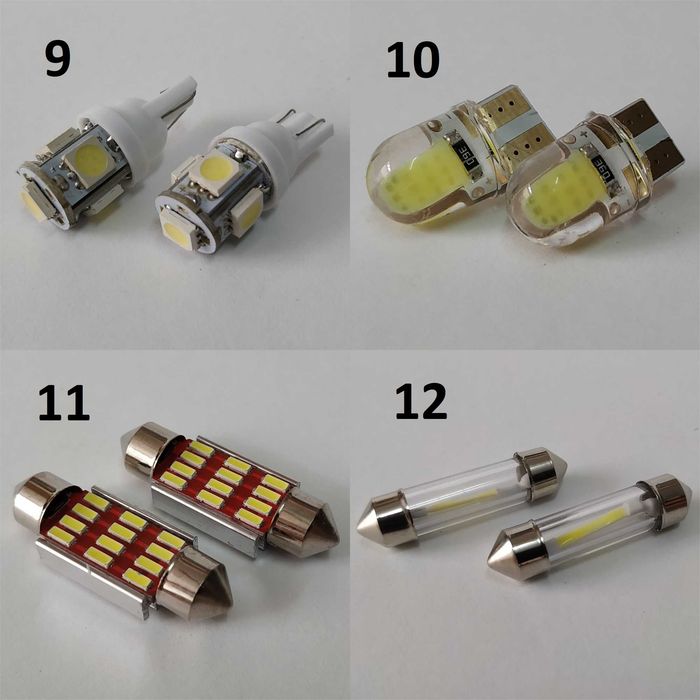 Lâmpadas LED W5W T10 T5 P21W C5W Canbus