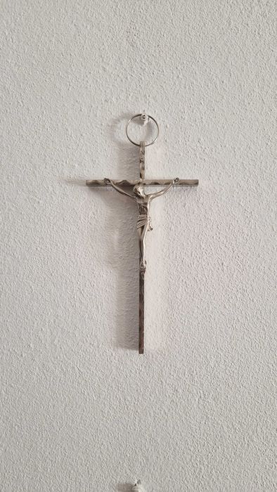 Crucifixo Prateado 20 cms