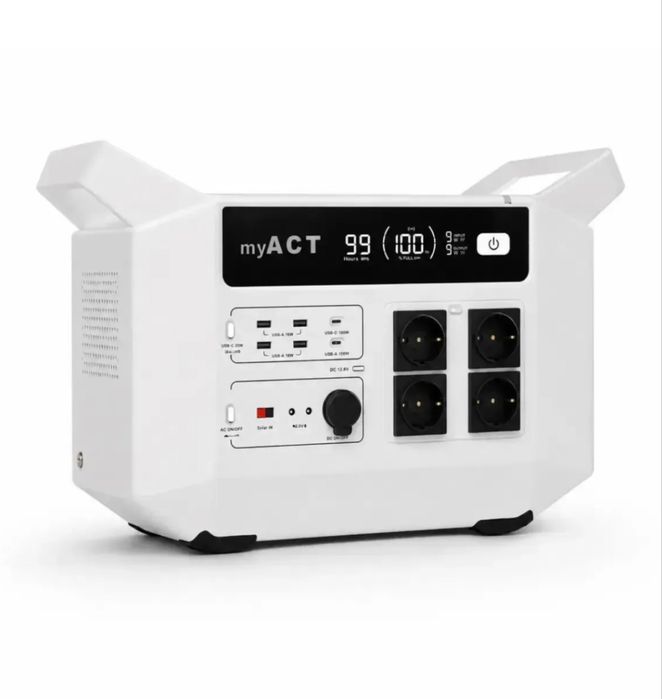 Зарядна станція myACT AP2200 2200 Вт, LiFePO4 2160 Вт·год, UPS, пікова потужність 3300вт