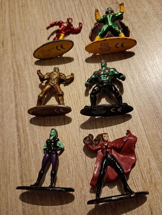 Metalowe figurki Marvel Eaglemoss Flash Vision Drax Gamora Mysterio Scarlet Witch komplet 6 sztuk (P119)