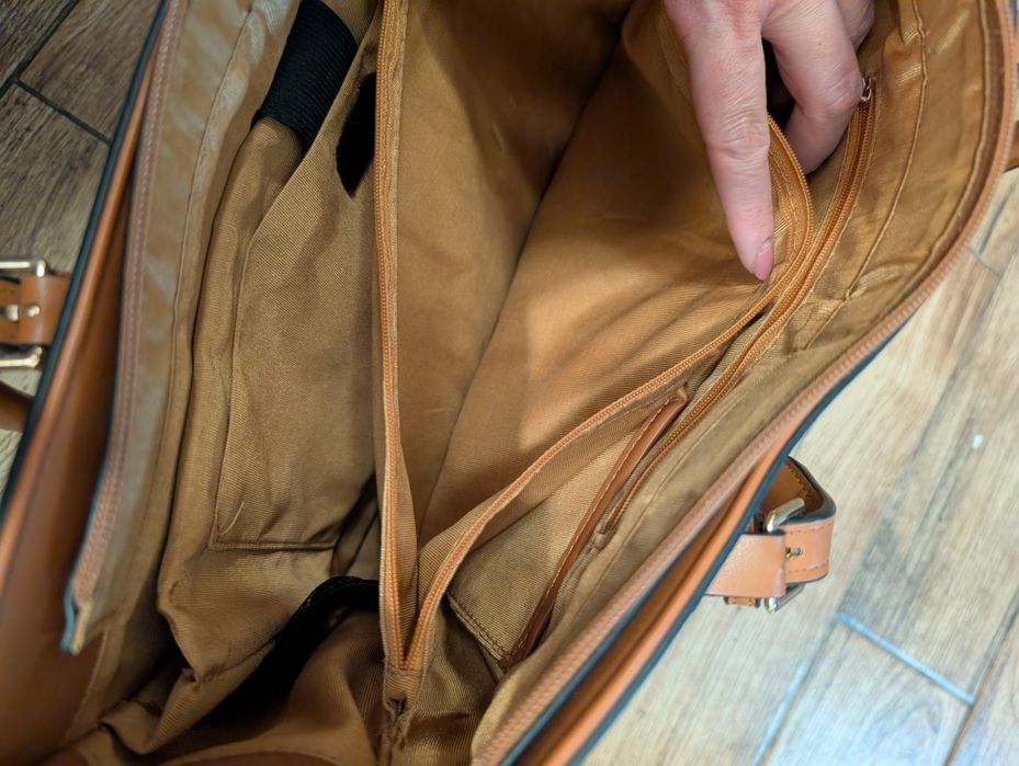 Skórzana torba biznesową, na laptopa dla kobiety shein