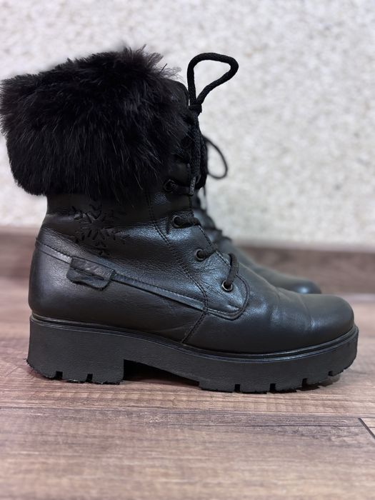 Зимові шкіряні черевики 38-39 розмір, 25 см