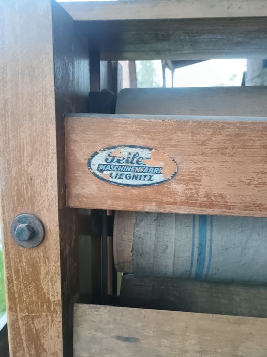 Magiel ręczny solidny niemiecki, Seiler’s Liegnitz, antyk
