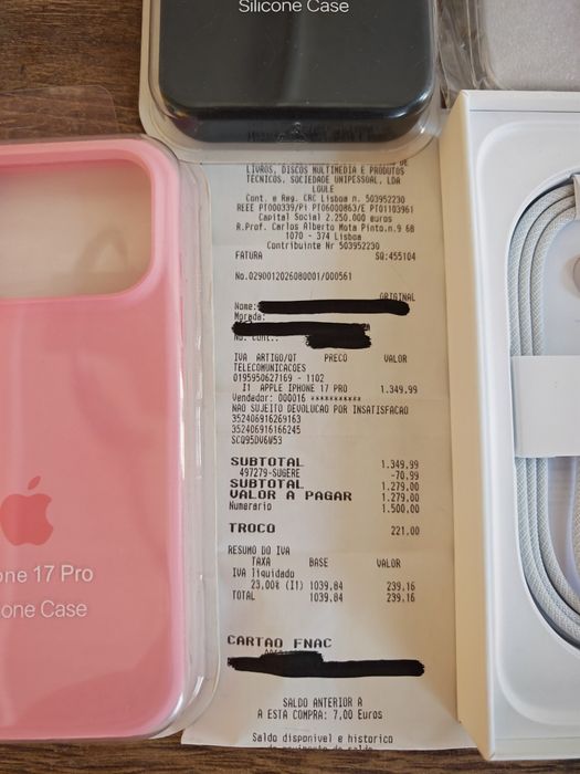 iPhone 17 Pro 6.3" 256GB Branco Seminovo(Usado 1 dia) C/Garantia Aceito Retomas